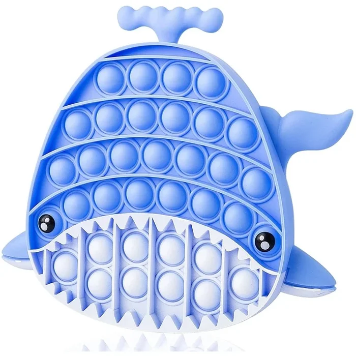 Streamline – Blue & White Whale Popper Toy