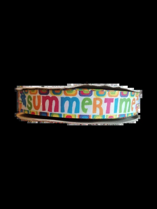 Summertime Neon Nylon Dog Collar
