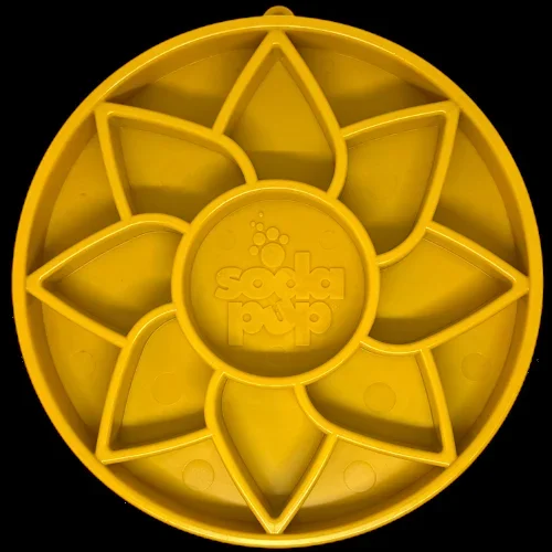 Sunflower eTray Shallow Slow Feeder Dog Bowl for Enrichment | USA Made