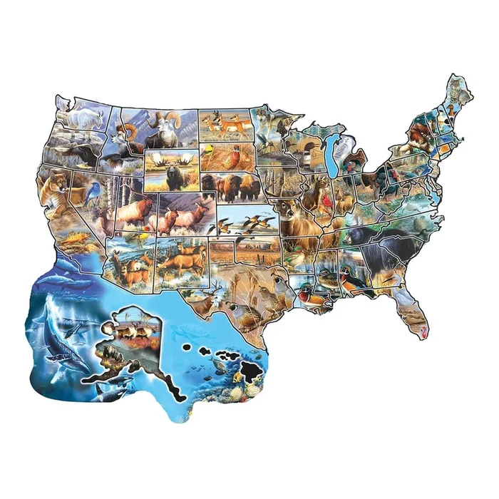 Sunsout – Puzzle Shaped Wild America
