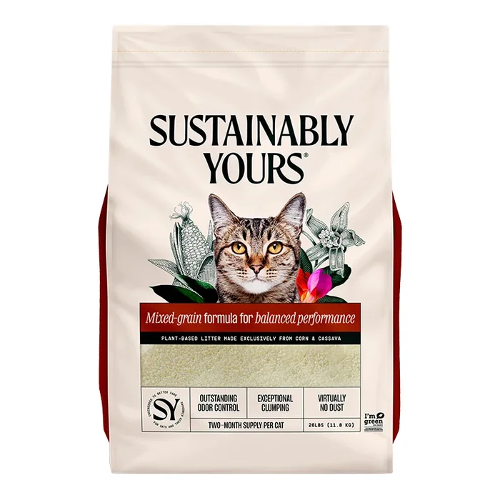 Sustainably Yours Mixed Grains Natural Cat Litter 26lb