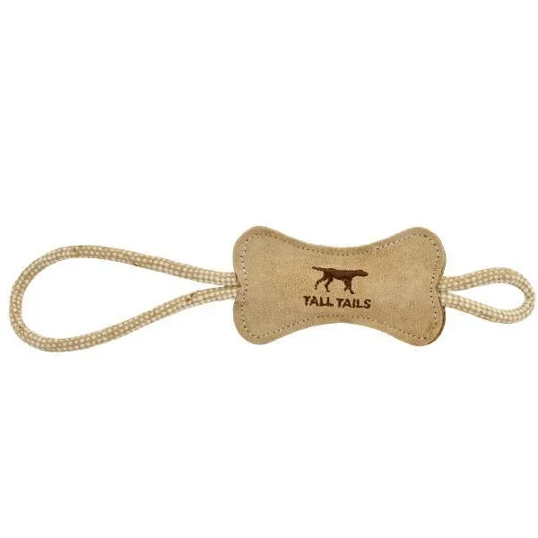 Tall Tails 6″ Natural Leather & Wool Bone