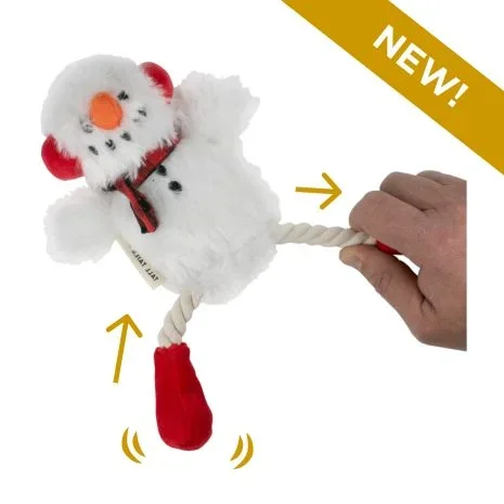 Tall Tails Snowman Pull-Through Rope Tug Dog Toy