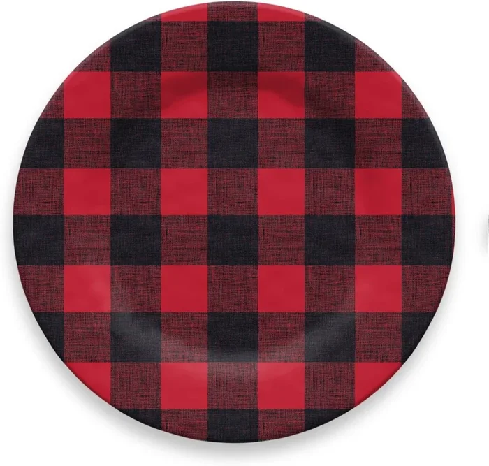 TARHONG Cat Saucer Buffalo Check