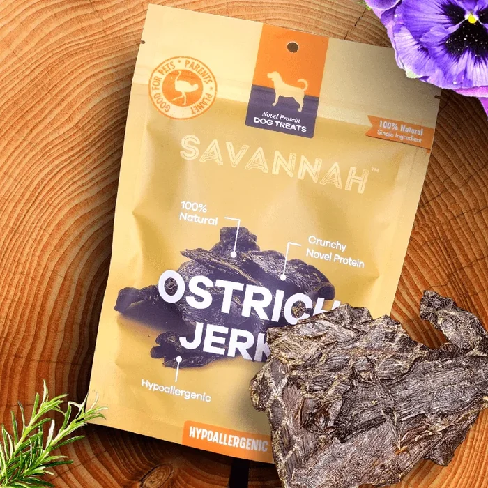 Tasty Ostrich Jerky (2oz): The Protein-Packed, Dental-Health Chew for Dogs of All Sizes