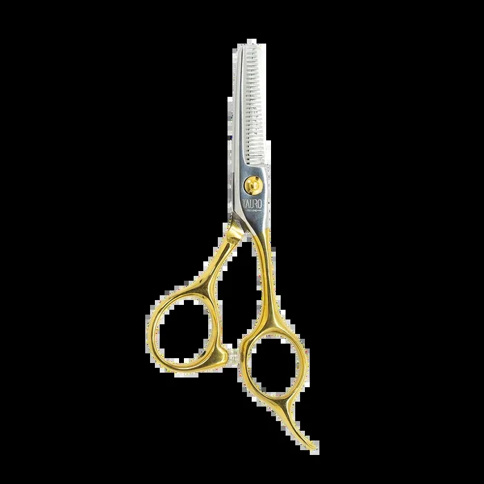 Tauro Pro Line Janita Plungė Stainless Steel Pro Shears Thinning Scissors Short Ergonomic Extremally Sharp For The Right-Handed, 28 teeth