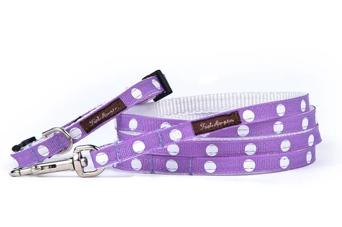 Teacup Purple/White Dots Collar/Harness/Lead – 119