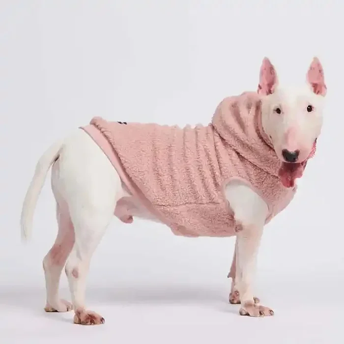 Teddy Sherpa Dog Jacket – Blush
