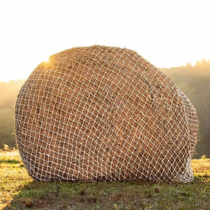 Texas HayNet Heavy Gauge Round Bale Hay Net, 2.25″ Holes