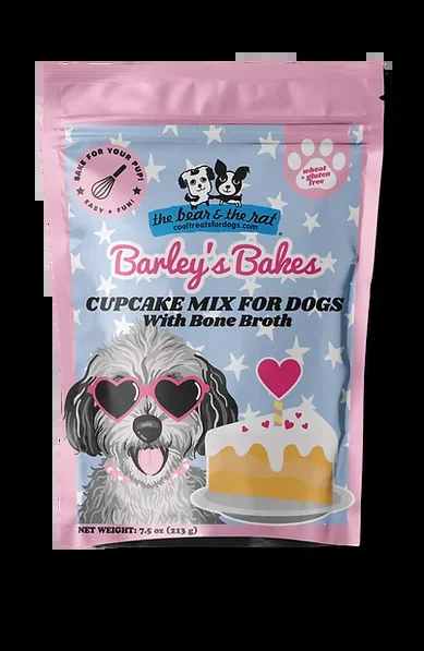The Bear & The Rat Barley’s Bakes Cupcake Mix Bone Broth Flavor for Dogs