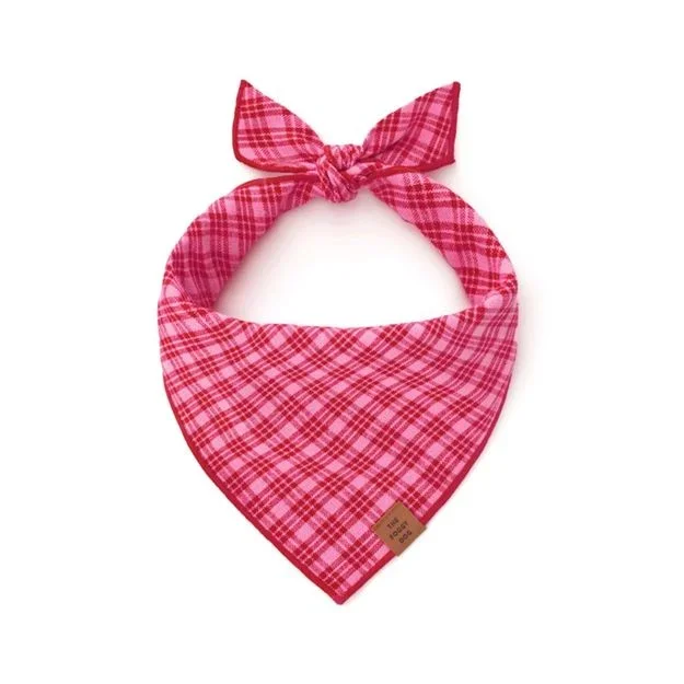 The Foggy Dog x Heather Taylor Home – Katherine Plaid Valentine Bandana