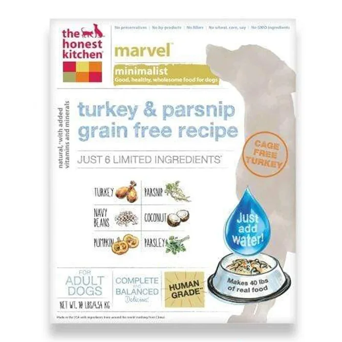 The Honest Kitchen Limited Ingredient Grain Free Dehydrated Dog Food – Turkey – 10lb Box