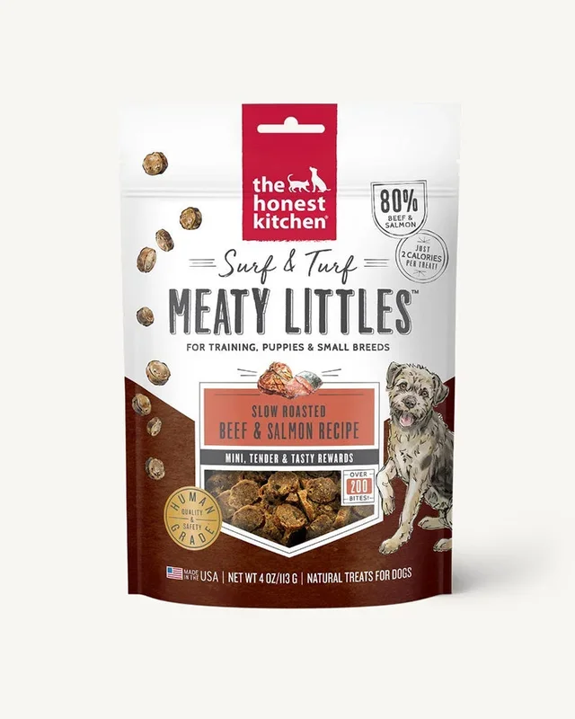 The Honest Kitchen Surf & Turf Meaty Littles – Beef & Salmon Dog Treats 4oz