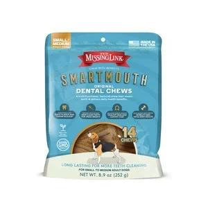 The Missing Link Smartmouth Dental Dog Chews, Small/Medium, 28-count