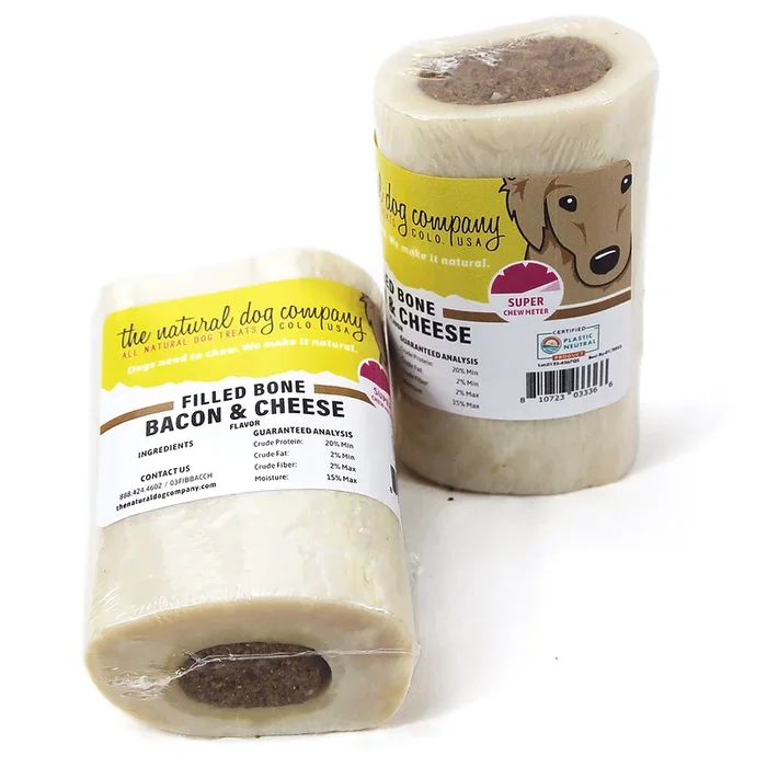 The Natural Dog Company Filled Bone – Bacon and Cheese Flavor