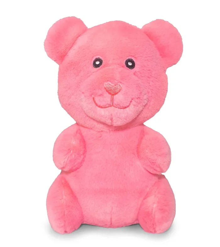 ThoozyPet Gummy Bear Plush Dog Toy, Pink, 10″