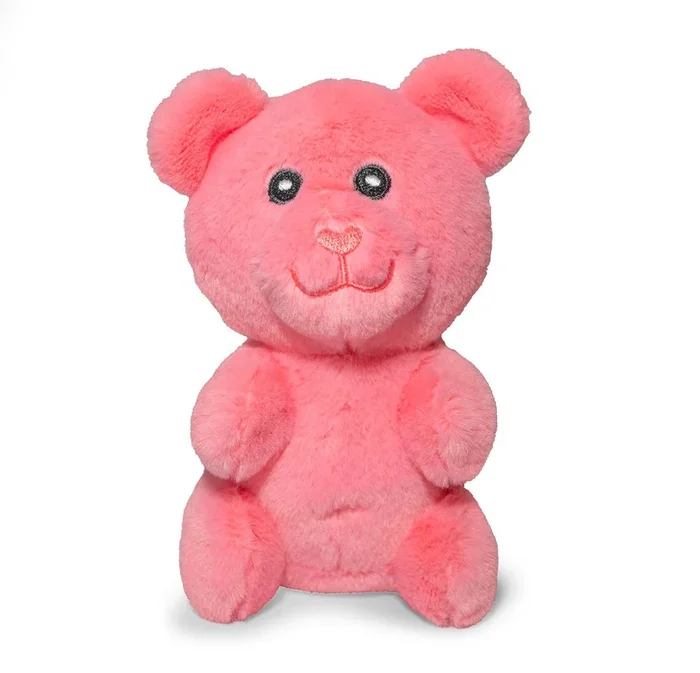 ThoozyPet Gummy Bear Plush Dog Toy, Pink, 6″