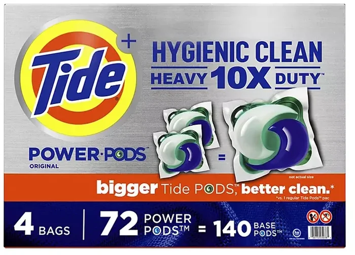 Tide Hygienic Clean Heavy Duty Power PODS Laundry Detergent Pacs, Original (72 ct.)