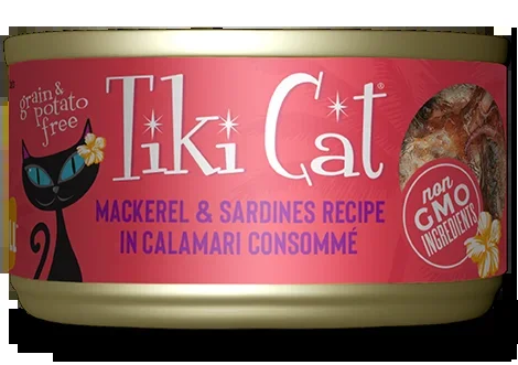 Tiki Cat Makaha Grill, Mackerel And Sardines Recipe, Wet Cat Food, 2.8-oz Case fo 12