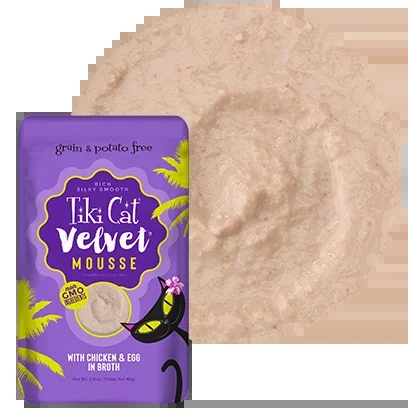 Tiki Cat® Velvet Mousse™ Chicken & Egg in Broth