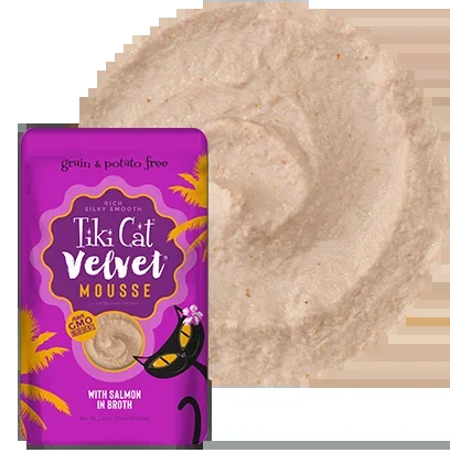 Tiki Cat® Velvet MousseTM Salmon in Broth
