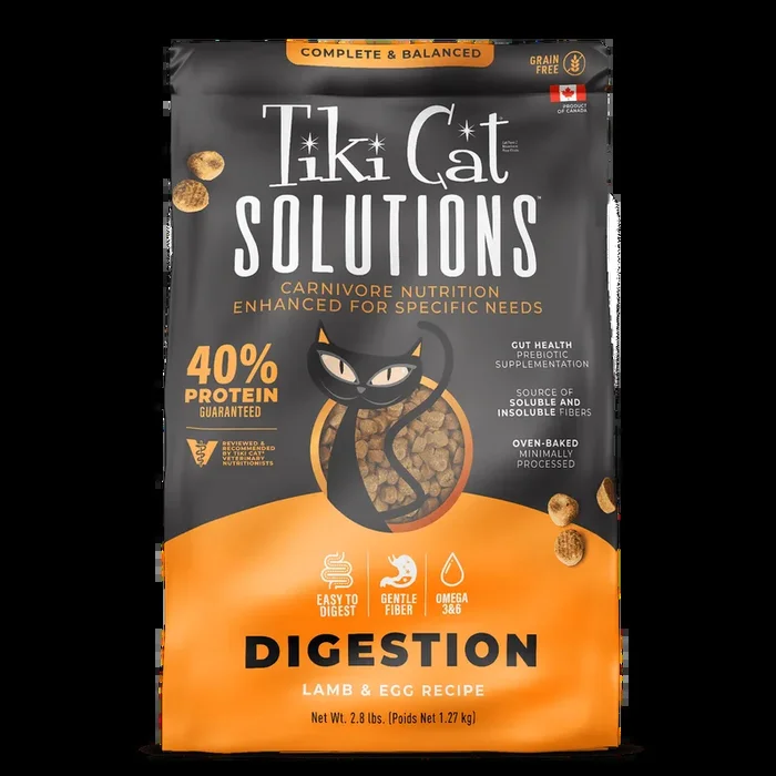 Tiki Cat Solutions Digestion Lamb & Egg Grain-Free Dry Cat Food