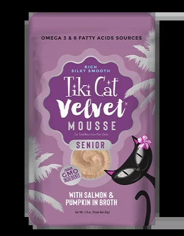 Tiki Cat Velvet Mousse PCH Senior Salmon 2.8oz