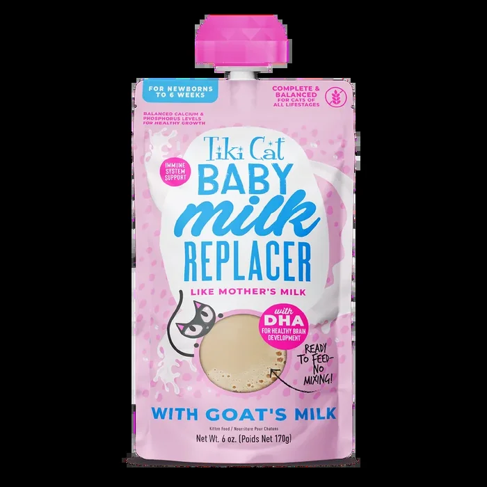 Tiki CatBaby Milk Replacer With Goat’s Milk, 6-oz Pouch