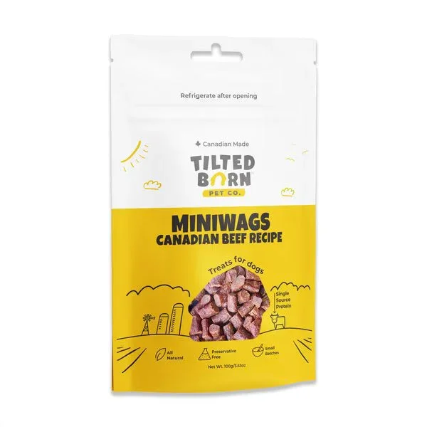 Tilted Barn Pet Co. Beef Recipe Mniwags Dog Treats, 3.53oz