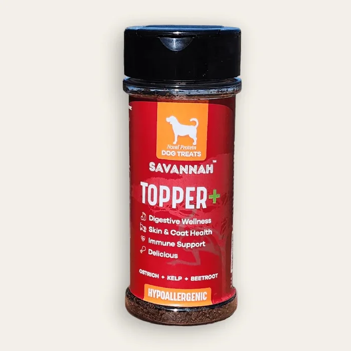 Topper Plus: Ostrich & Beetroot (3oz) – The Flavorful, Gut-Healthy Superfood Boost for Your Dog’s Kibble