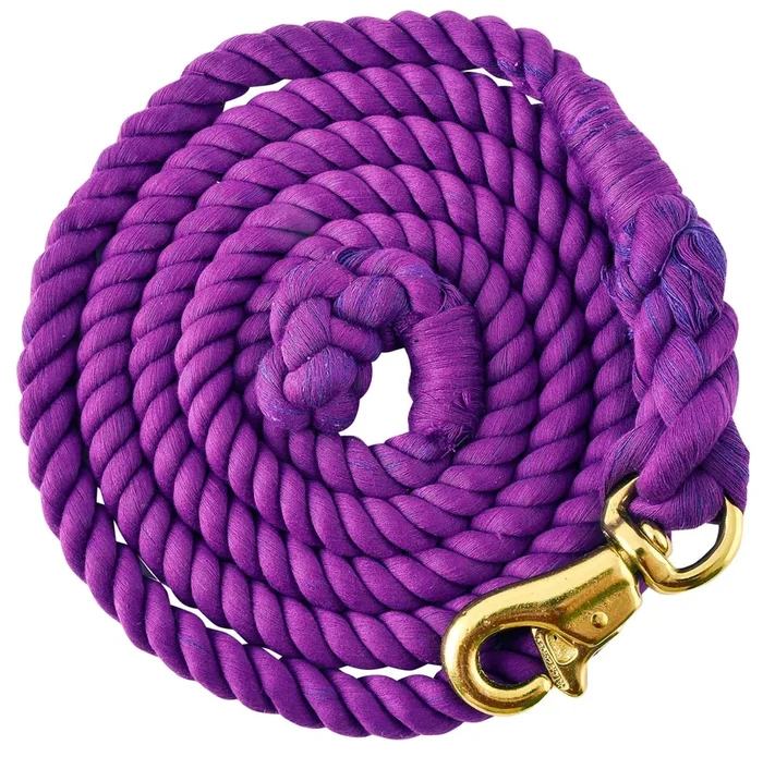 Tough1 Braided Cotton Horse Lead Rope with Trigger Bull Snap, 8.5′