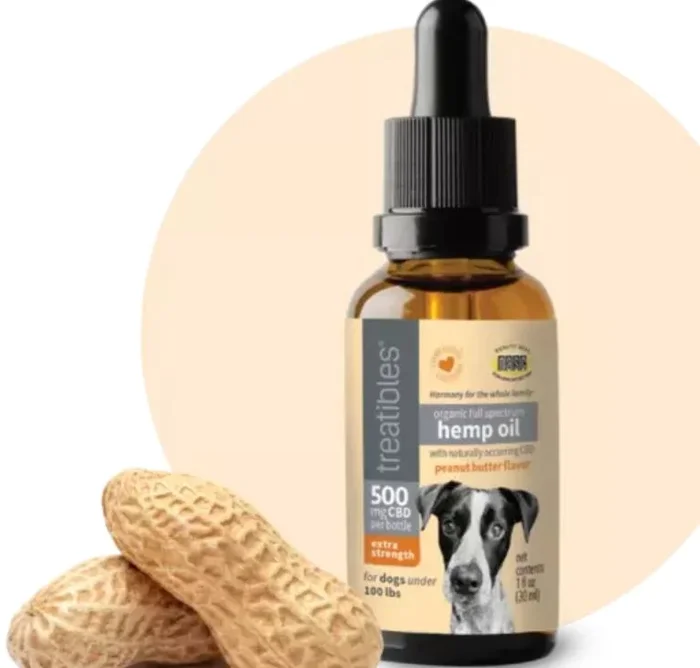 Treatibles 500mg Extra Strength Peanut Butter Oil / CBD Dropper Bottle