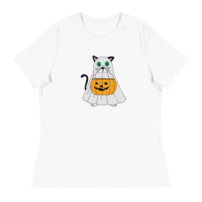Trick or Treat Cat Women’s Relaxed T-Shirt