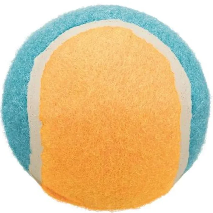 Trixie Tennis Ball Toy for Dogs and Cats (Orange/Sky Blue)