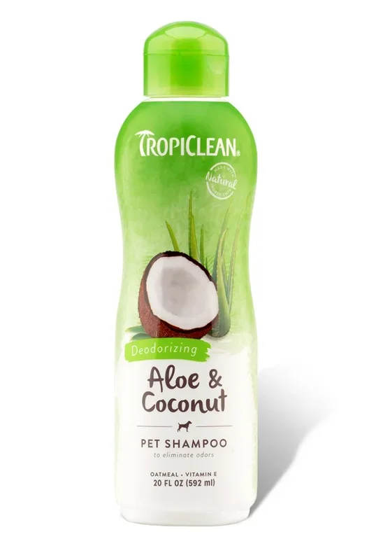 TropiClean Aloe & Coconut Deodorizing Shampoo for Dogs and Cats