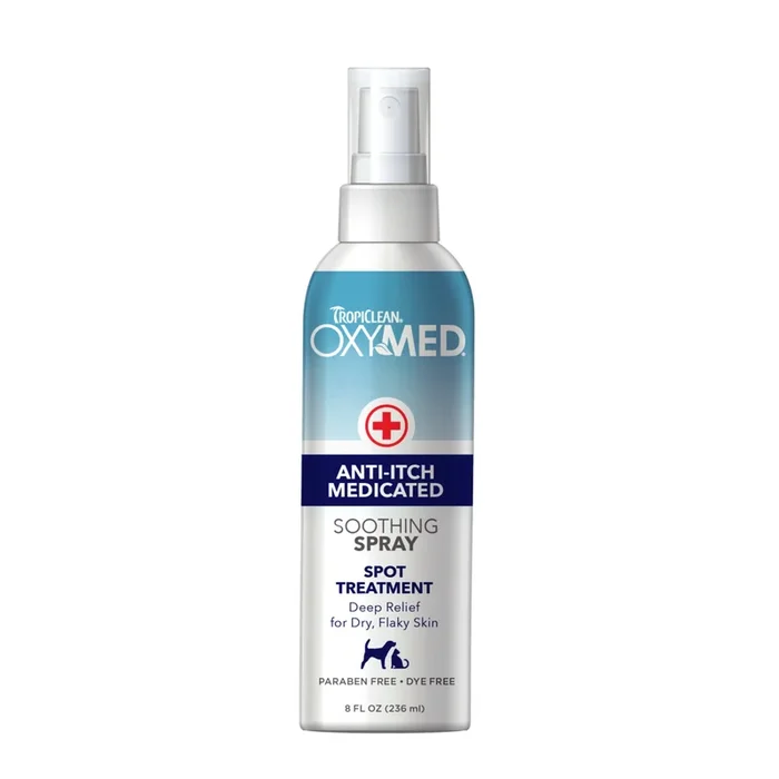 TROPICLEAN DOG OXY MEDICATED ANTI-ITCH SPRAY 8OZ