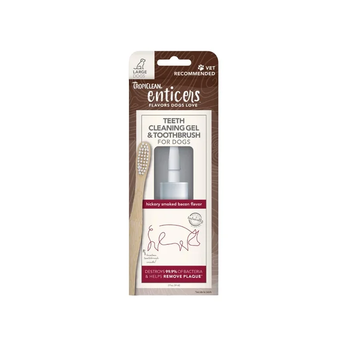 TropiClean Enticers Toothbrush & Toothpaste Combo for Dogs