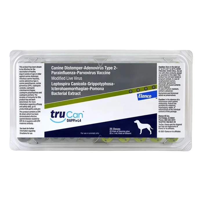 TruCan DAPPi+L4 (formerly Duramune Max 5/4L), 25 Single Doses