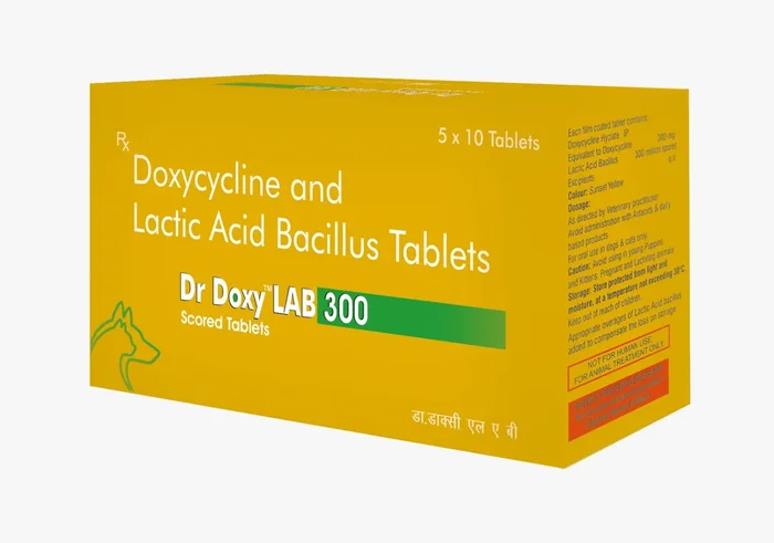 TTK Dr Doxy LAB 300mg Tablets for Dogs & Cats (Doxycycline & Lactic Acid Bacillus)