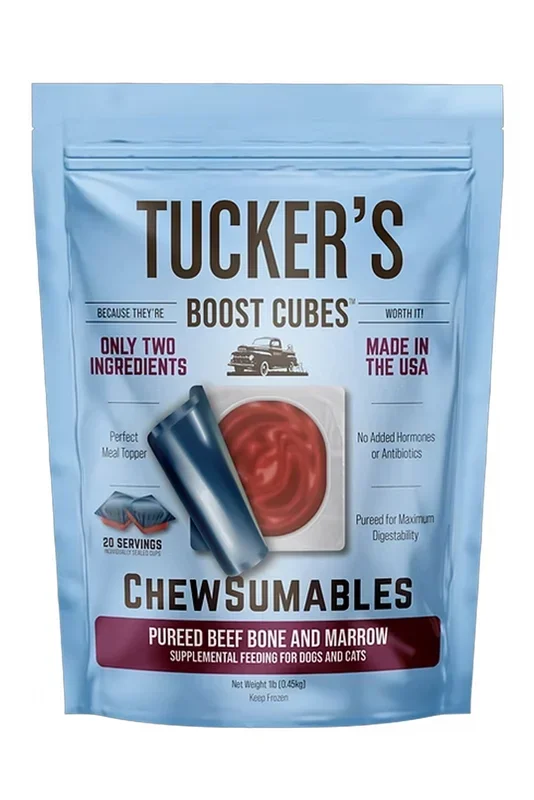 Tucker’s Boost Cubes Chewsumables Beef Bone and Marrow Dog Topper