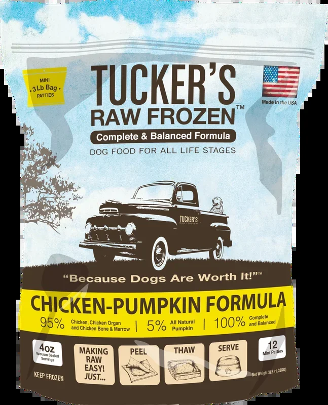 Tucker’s Chicken-Pumpkin Complete and Balanced Raw Diets for Dogs