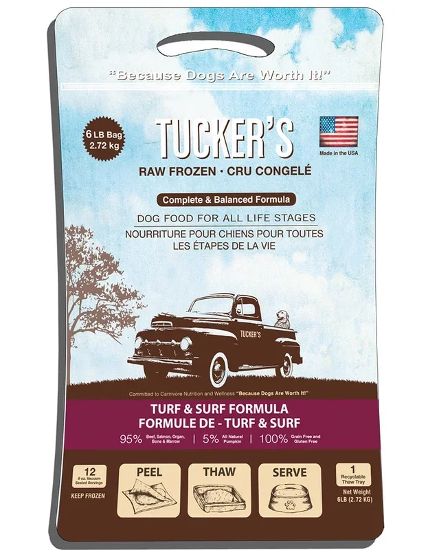 Tucker’s Raw/Frozen Turf & Surf Dog Patties 6lb