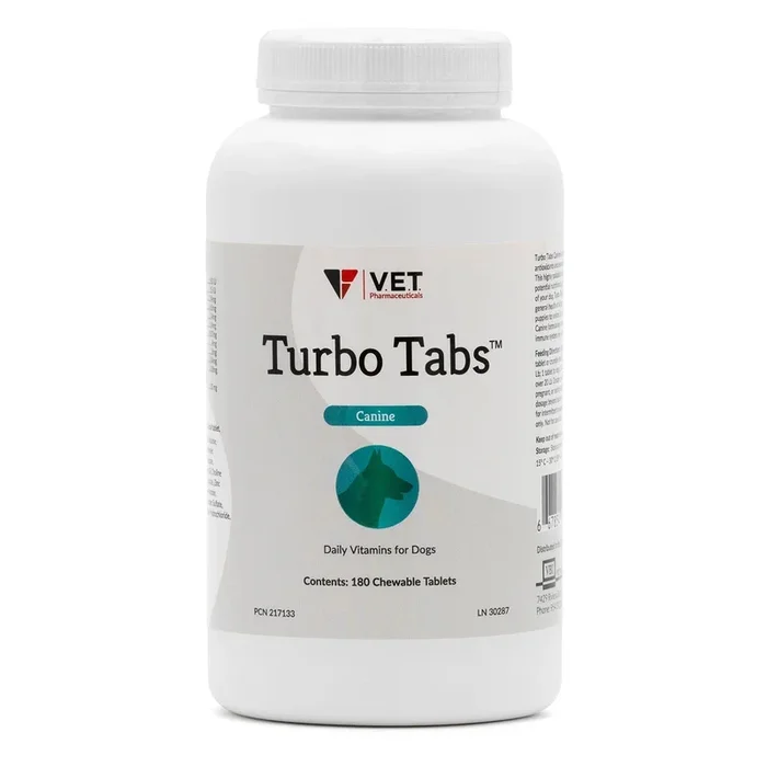 Turbo Tabs Chewable Daily Vitamins for Dogs, 180 ct