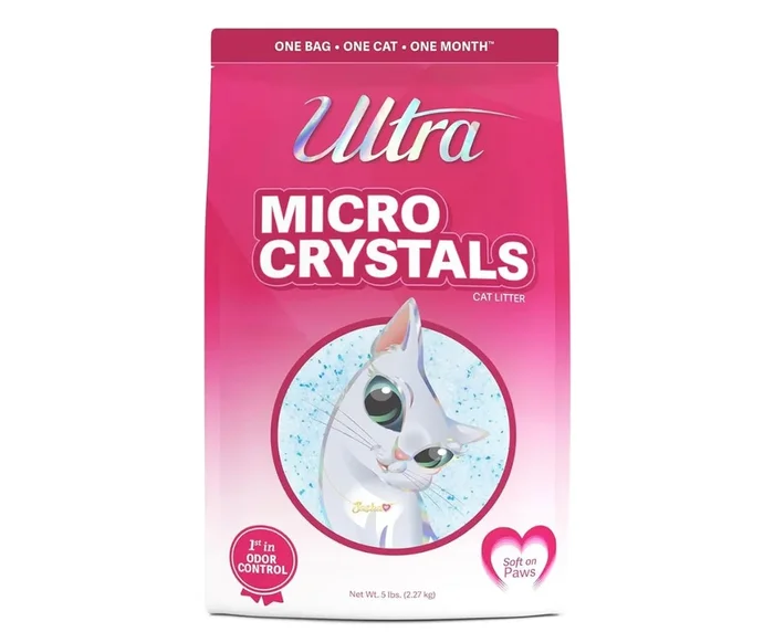 Ultra Micro Crystals Cat Litter – 99.9% Dust Free, Soft on Paws, Fragrance Free – 4Lbs.
