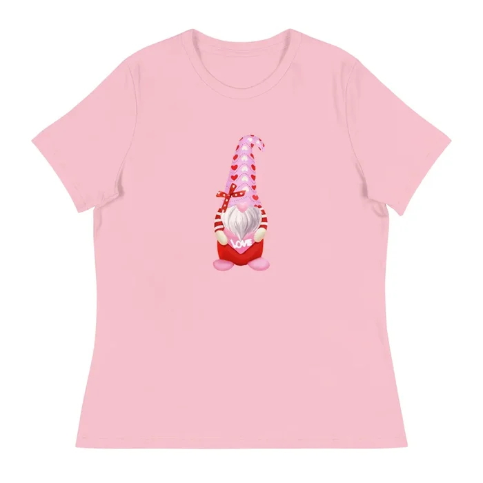 Valentine Gnome Women’s Relaxed T-Shirt