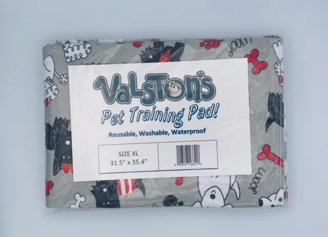 Valston’s Pet Training Pads Gray Doggy + Bone Design XL