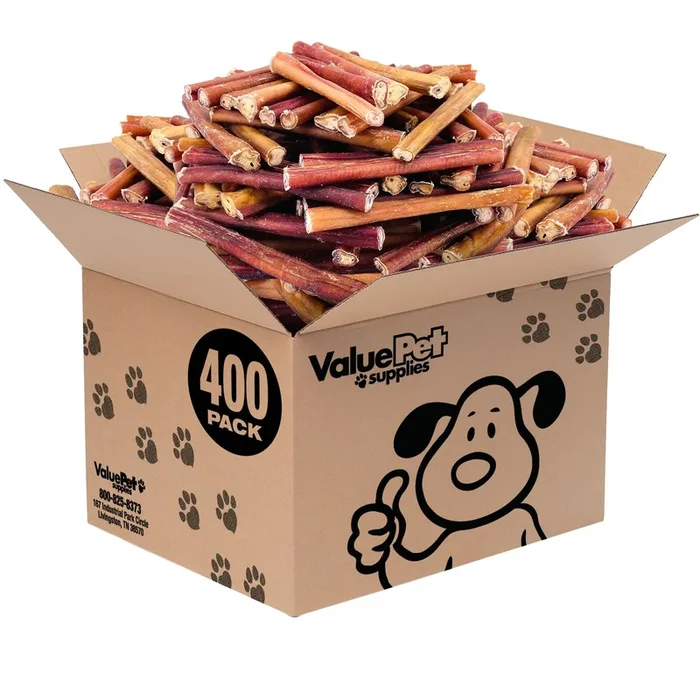 ValueBull Bully Sticks for Dogs, Thick 6 Inch, 400 Count Wholesale Pack