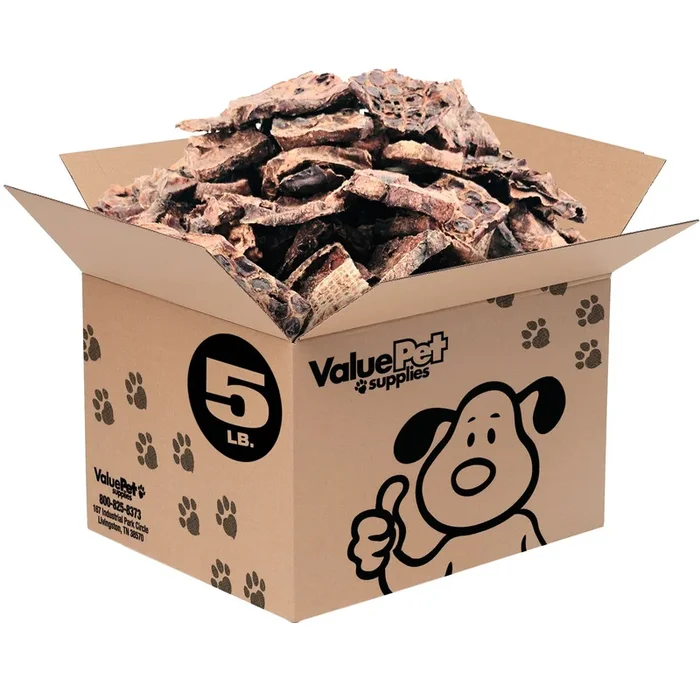 ValueBull Lamb Lung Wafers for Dogs, Premium 5 Pound