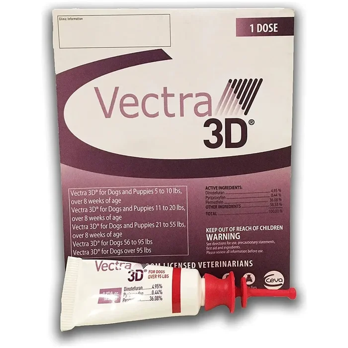 Vectra 3D Flea & Tick Treatment for Dogs Over 95lbs 1 Dose