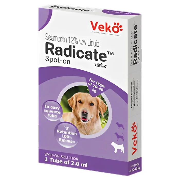 Veko Radicate (Selamectin) Tick and Flea Control 20 to 40kg Spot On for Dogs